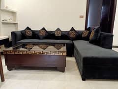 Comfortable L-Shaped Sofa for Sale - Good Condition!" Table not includ