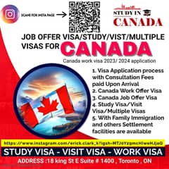 Canada Work/Job Offer Visa/Canada Study/Visit Visa/Family Immigration 0