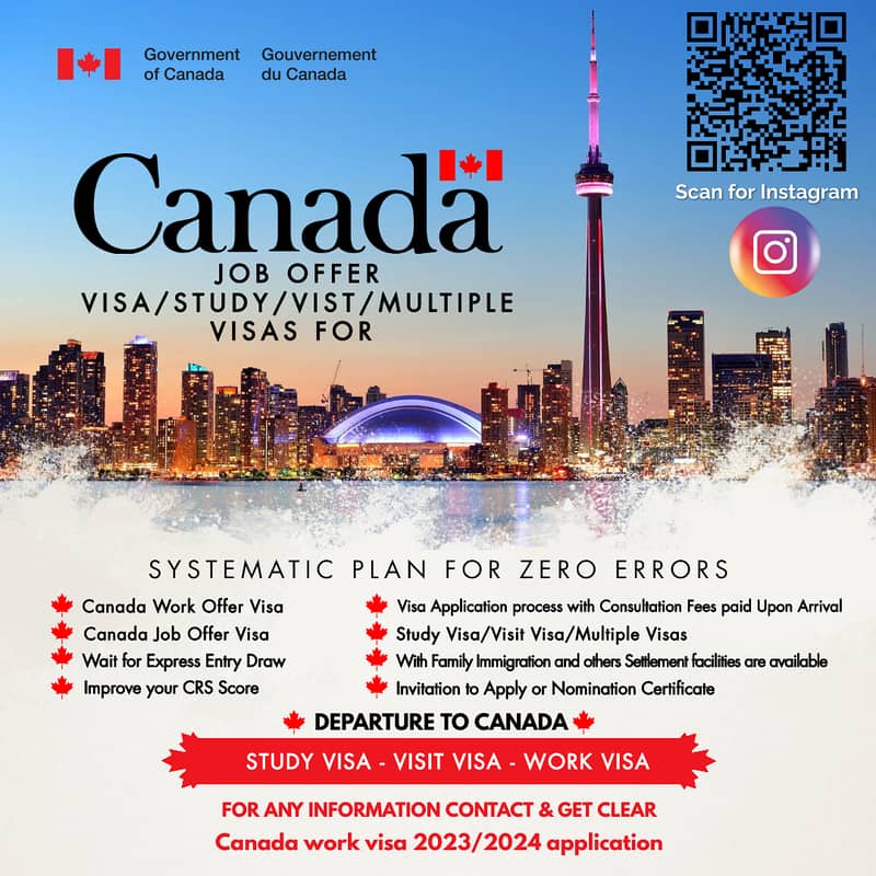 Visit Visa/Canada Work/Job Offer Visa/Canada Study/Family Immigration 2