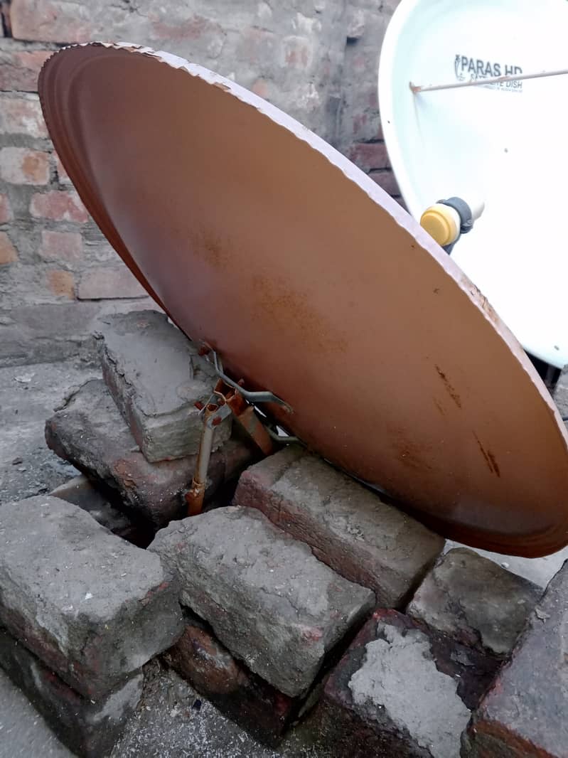 2.5 feet dish antenna for sale call 03064300325 Ku band lnb 1