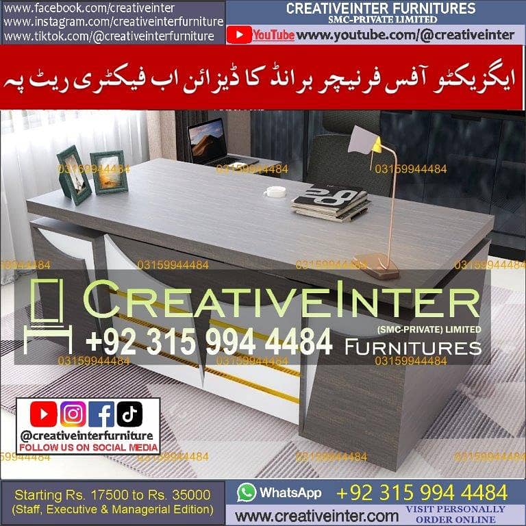 Office table Executive Chair Conference Reception Manager Table Desk 0