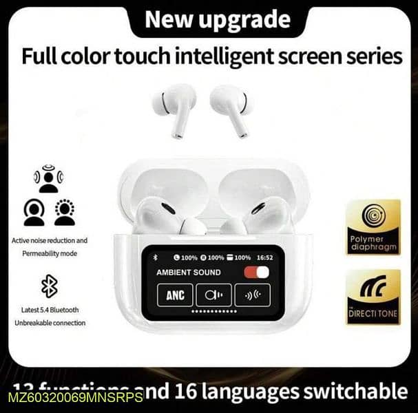 A9 pro touch screen  wireless airpods 5