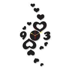 Three Nine Heart Analogue Wall Clock 0