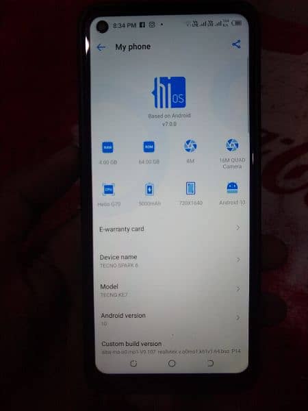 Tecno spark 6 4gb64gb  exchange b hojye ga 03094024513 2