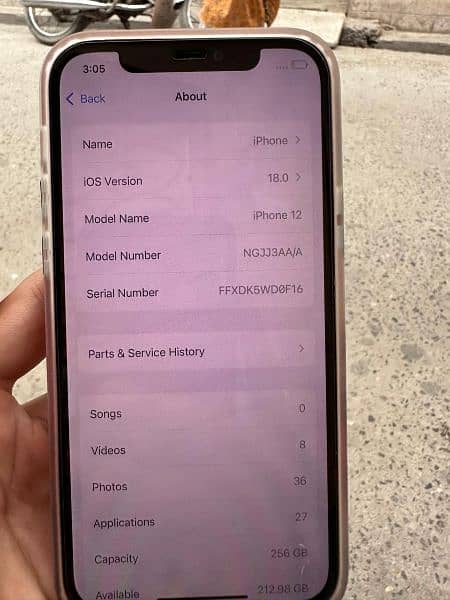 iphone 12 non pta 256 gb BH 78 panel change but original face id ok 6