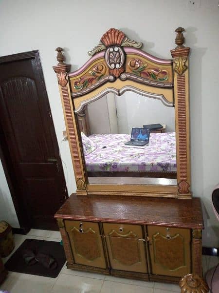 King size Bed with 2 Side Tables and Dressing Table 2