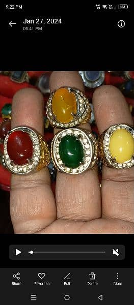 Aqiq Tiger stone Cat eye  Lehsania Tourmaline Turkish ring Natur Stone 7