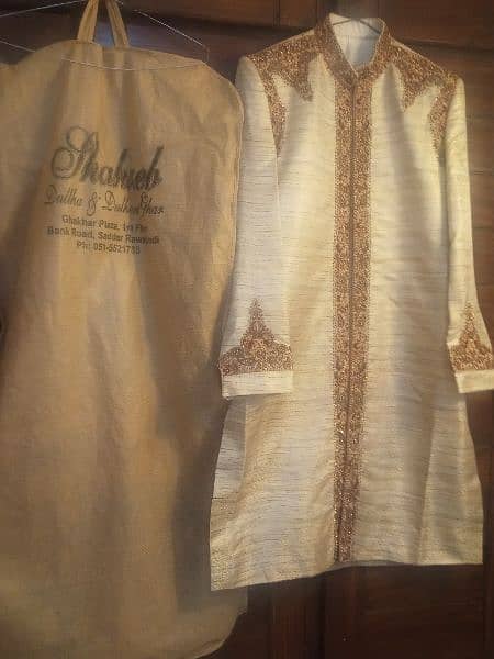 men shirwani designer raw silk 0