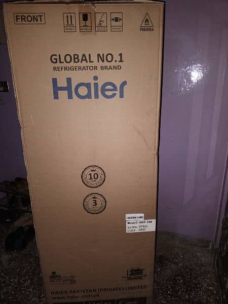 Haier Brand New refrigerator Model HRF 346 0