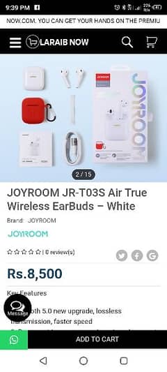 joyroom JR-T03S air pods