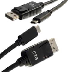 4K USB-C to DisplayPort Adapter Cables - C2G 6ft & Equip 2m