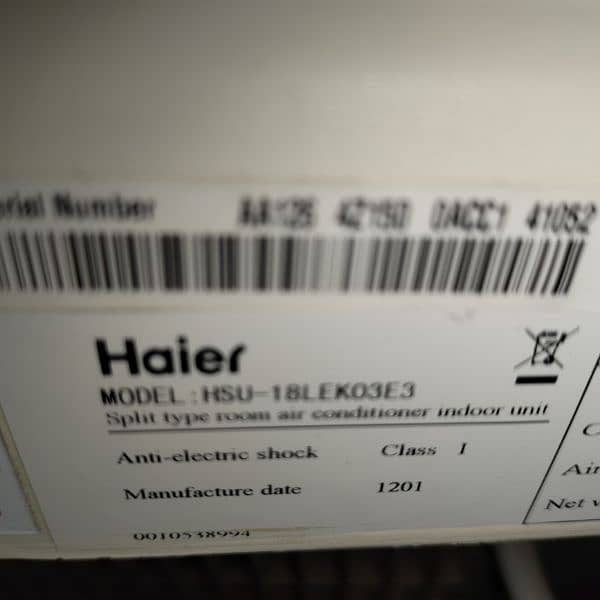 Haier 1.5 ton Ac 0