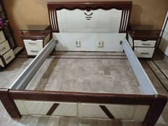 Doube Bed With 2 Side Tables