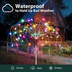 90-LED Solar Firework Light Waterproof Outdoor 8 Lighting Modes