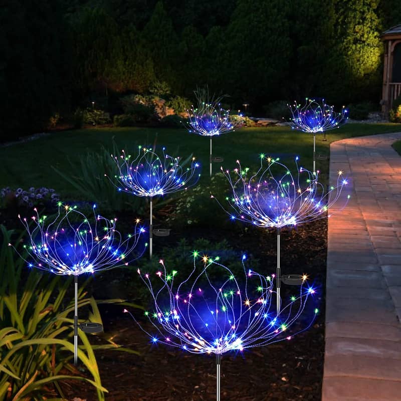 90-LED Solar Firework Light Waterproof Outdoor 8 Lighting Modes 2