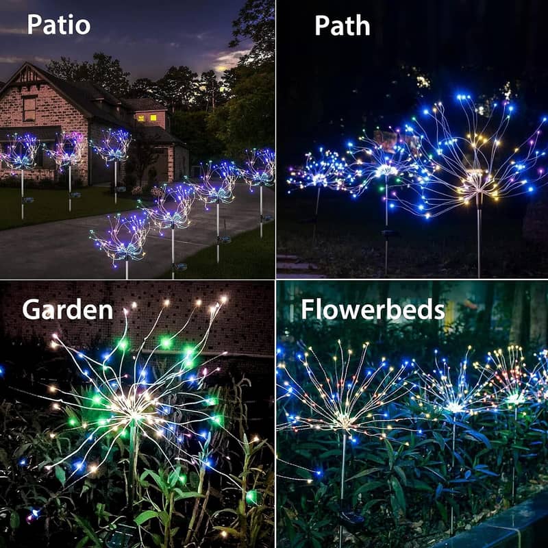 90-LED Solar Firework Light Waterproof Outdoor 8 Lighting Modes 14