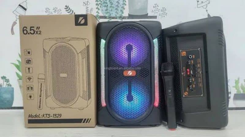 KTS-1329 Portable Bluetooth Karaoke Speaker with Wireless Microphone 0