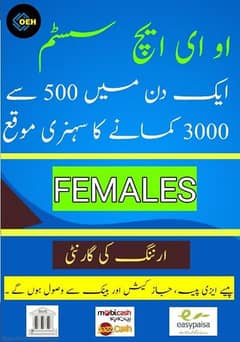 Online work available Only for females