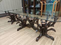 Carving Style Center Table with Two Side Tables 0