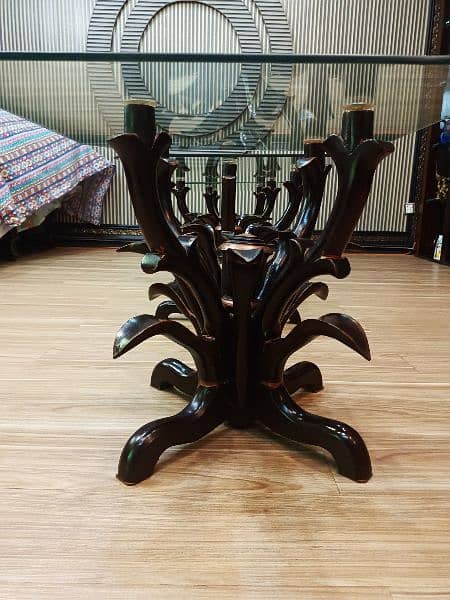 Carving Style Center Table with Two Side Tables 2