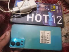 infinix hot 12 6+128 10/10condition with box 0