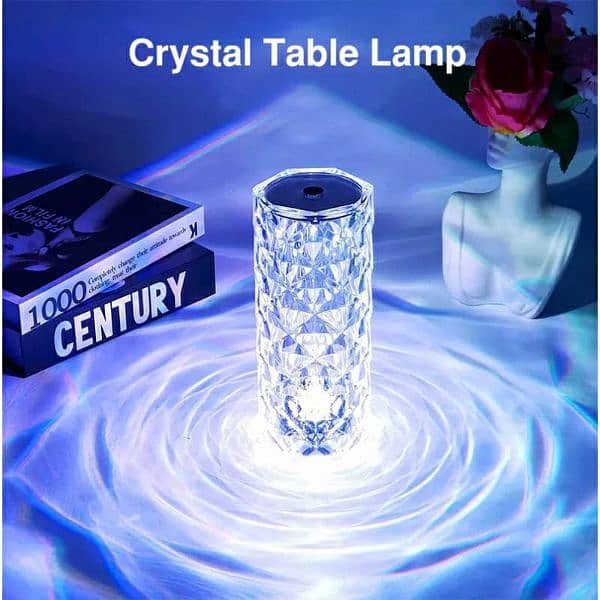 Touch Control Rechargeable Rose Diamond Table Lamp 1