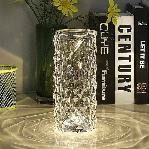 Touch Control Rechargeable Rose Diamond Table Lamp 4