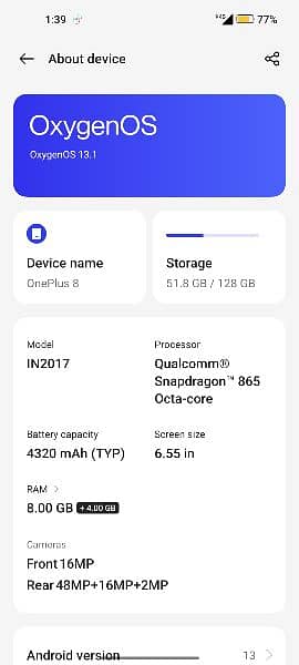 oneplus 8 pta approved single sim 2