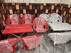 2 set of Table & Chairs Red and White both colours available