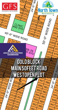 North Town Residency Phase1 Gold Block 80. Sqyards Plot 0