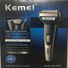 Kemei 3 In 1 Rechargeable Hair Clipper Shaver beard Styling Trimmer