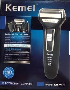 Kemei 3 In 1 Rechargeable Hair Clipper Shaver beard Styling Trimmer