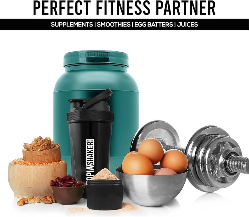 Utopia Protein Shaker Bottle ( Glossy Black) 9