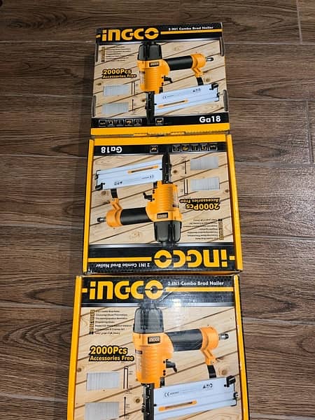 INGCO 2 in 1 COMBO BRAD NAILER ACN50401 ( box pack) 1