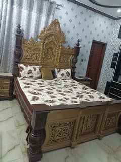 bed set / dressing table / side tables /chiniot ka h