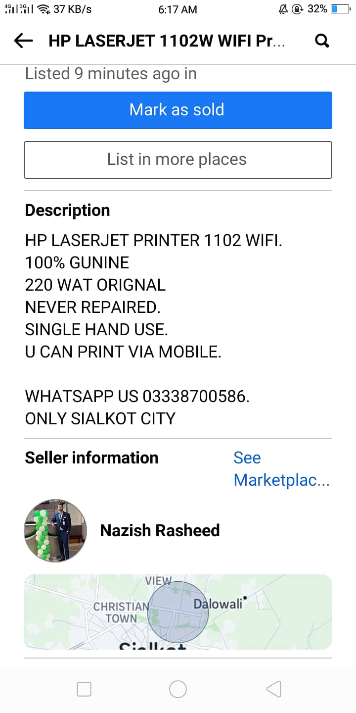 HP LASERJET 1102W WIFI PRINTER 1