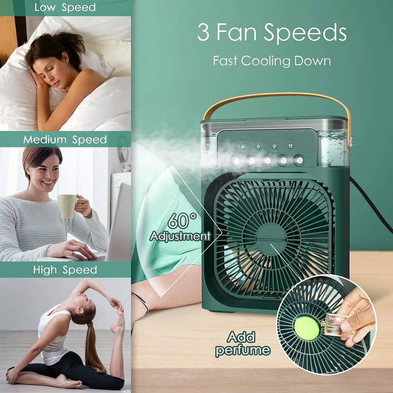 Chargeable Mist Fan, Desk Fan, Cooling Fan Remote Control 16