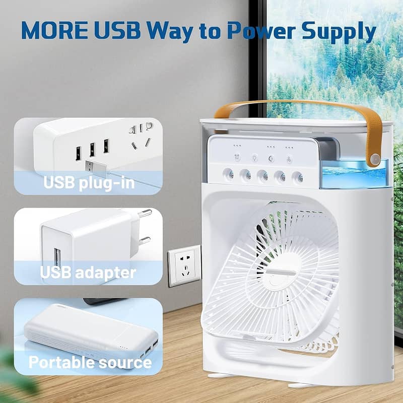 Chargeable Mist Fan, Desk Fan, Cooling Fan Remote Control 17