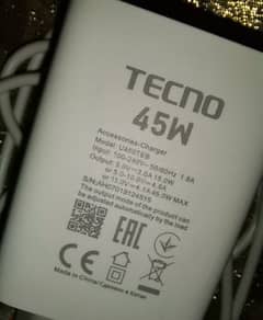 45W Tecno Pova 4 Pro Original Box Pulled Charger