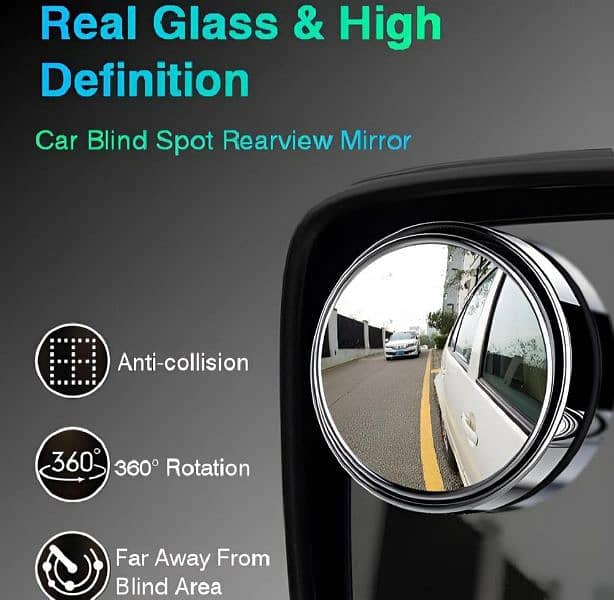 2 pcs car Round Side Mirror 1