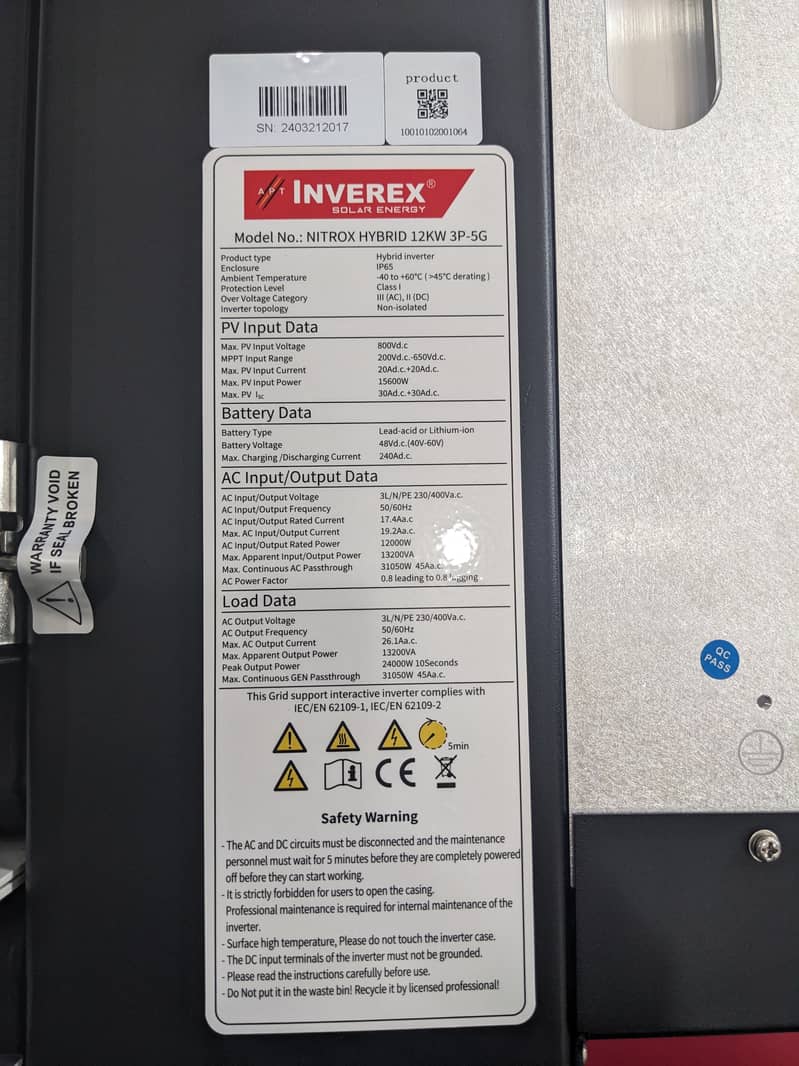 Inverex Nitrox 12kw-48v SP-HYBRID  5G 3phase/ALL KIND OF SOLAR 2