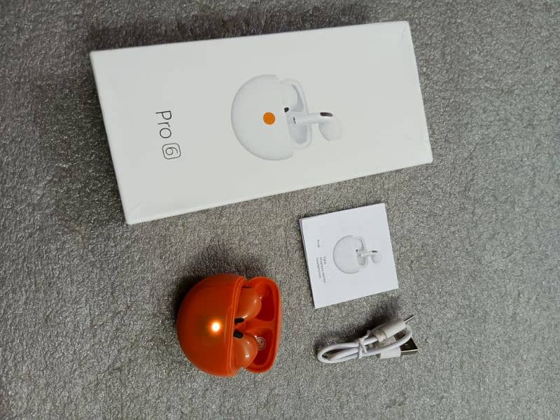 Airpods Orange with Type C Charging 1