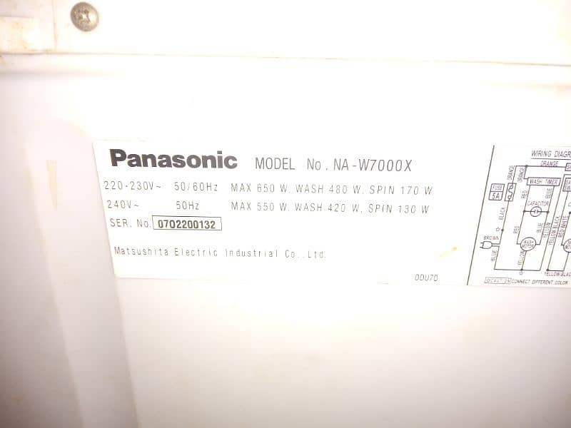 Panasonic,wash&spin 3