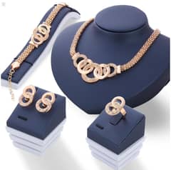 Golden Twirl Jewelry Set - Free Delivery