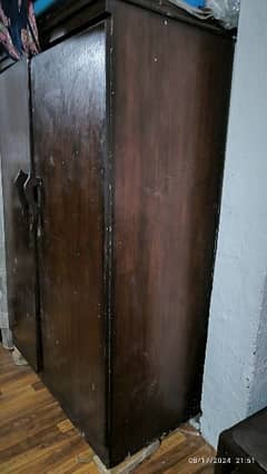 solid wood and heavy almari cupboard