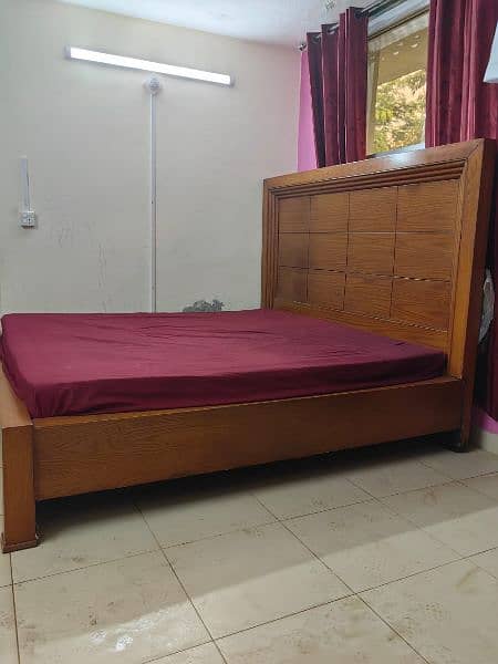 Wooden Bed with sidetsbles and dressing 6