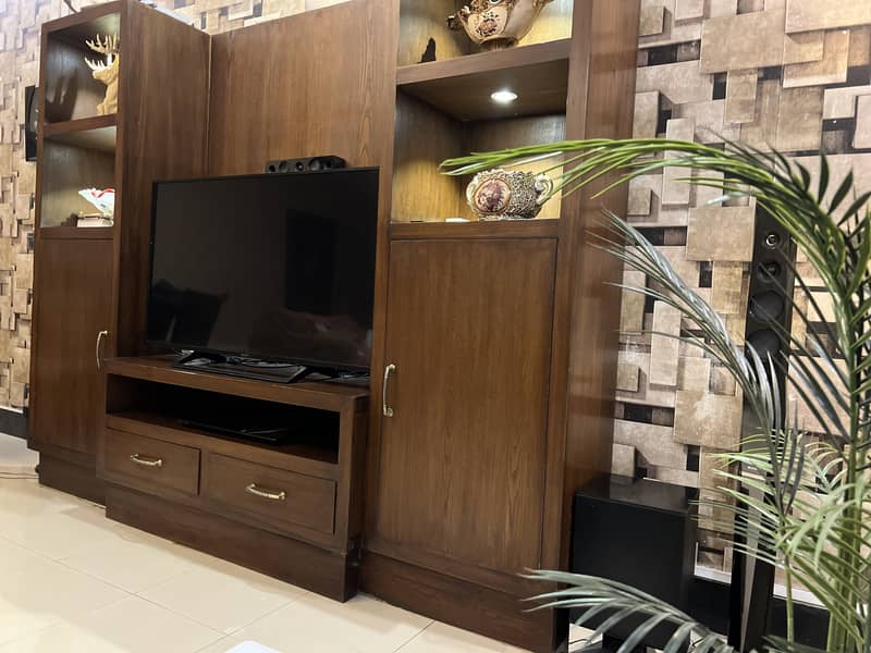 Elevate your lounge with  sophisticated wooden tv trolley 6