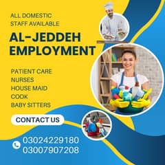 House maids , Helper , BabySitter , Chef , Care taker Domestic staff