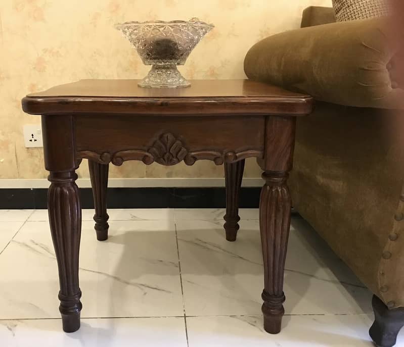 Wooden Table Set of 3 4