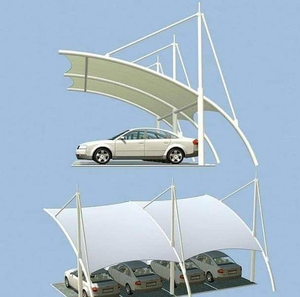 Porch Parking Sheds - Tensile Shades - Car Parking -Cafe Roofing Sheds 7